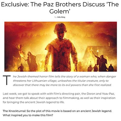 Exclusive: The Paz Brothers Discuss ‘The Golem’